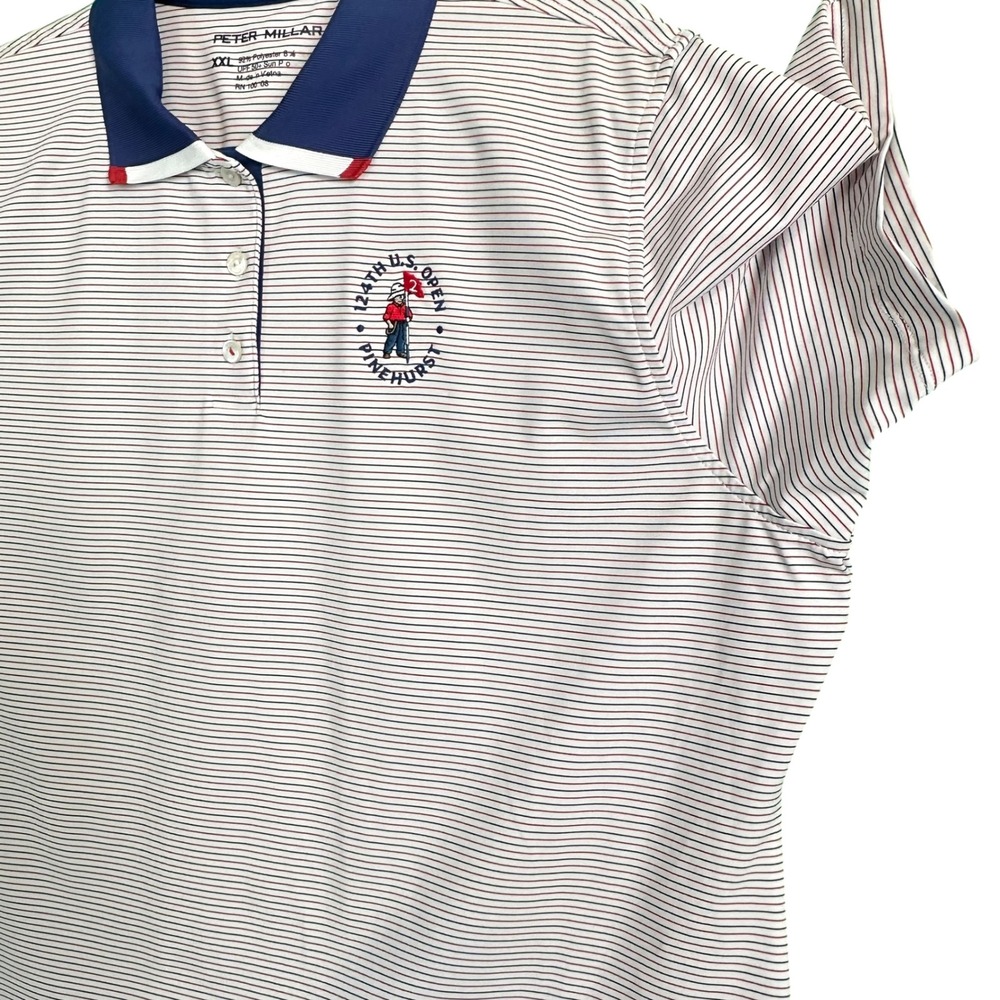 Peter Millar Women's Summer Comfort Golf Polo 124th US Open Pinehurst NC Size L - Picture 8 of 12